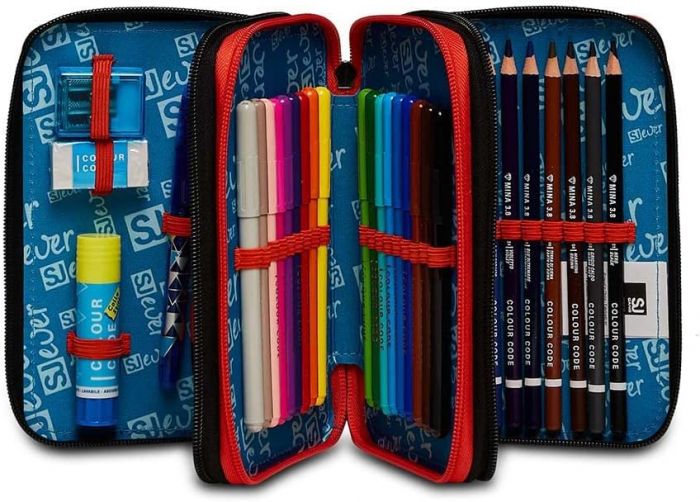 Pencil Case 3 Zip Filled Seven Drift Boy