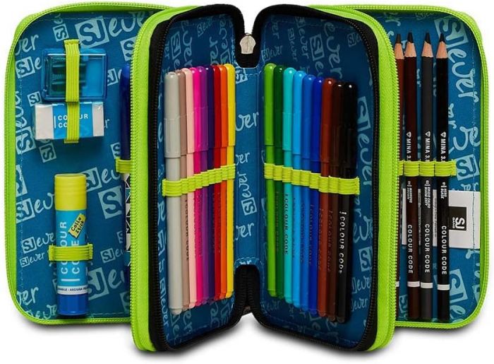 Pencil Case 3 Zip Filled Seven Gang Ever Urby Boy