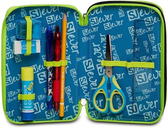 Pencil Case 3 Zip Filled Seven Gang Ever Urby Boy