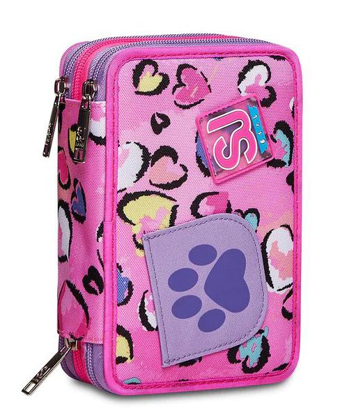 Pencil Case 3 Zip Filled Seven Fleecy Girl