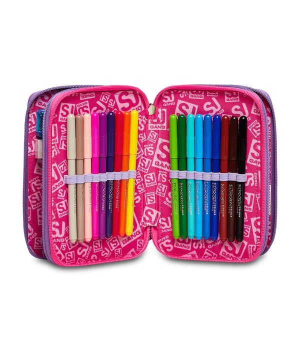 Pencil Case 3 Zip Filled Seven Fleecy Girl