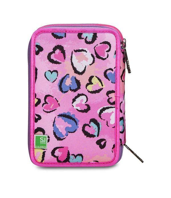 Pencil Case 3 Zip Filled Seven Fleecy Girl