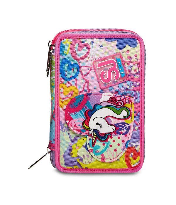 Pencil Case 3 Zip Filled Seven Magicflip Girl