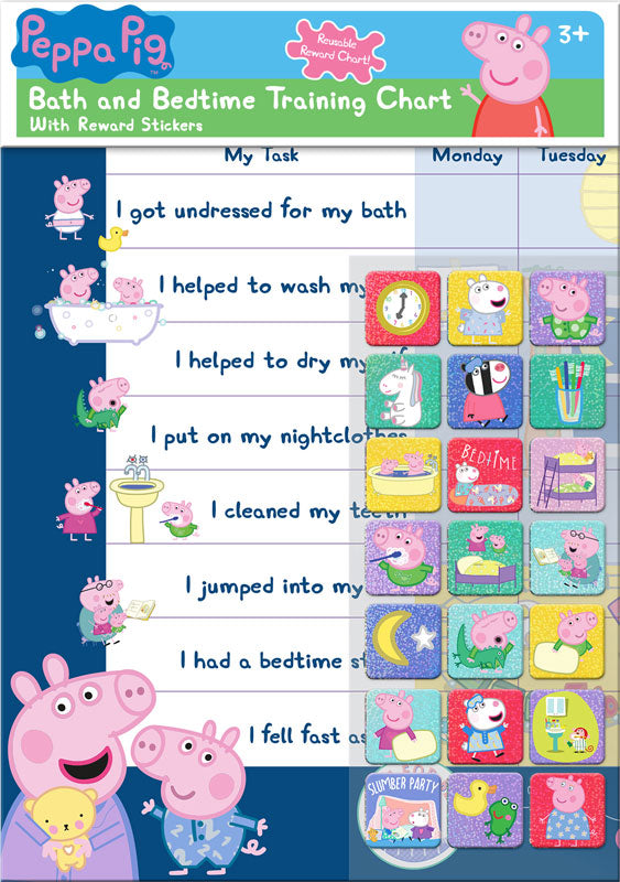 Peppa Pig Reward Chart And Reusable Stickers