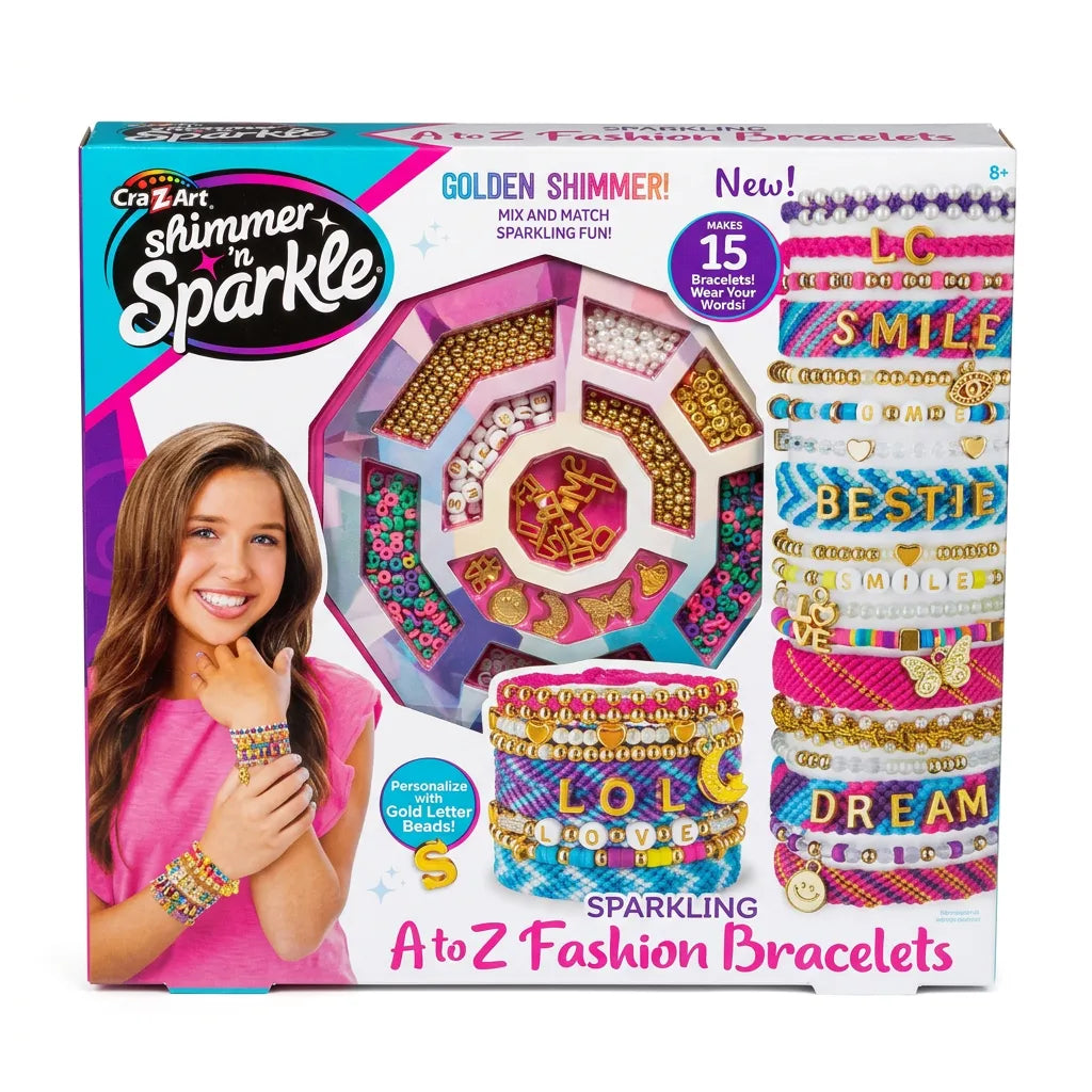 Cra-Z-Art Shimmer ’n Sparkle A to Z Fashion Bracelets Kit
