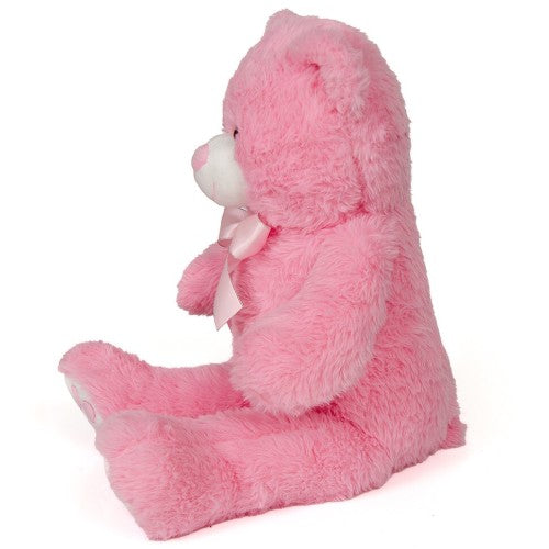 Pink Teddy Bear With Bow 60cm