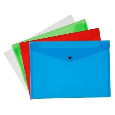 Button A4 Plastic Envelope