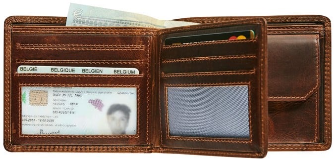 Maverick New Men Leather Brown Wallet with 2 Bill Compartments