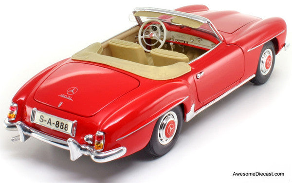 Maisto 1-18 Mercedes-Benz 190 SL 1955 Red Diecast Model