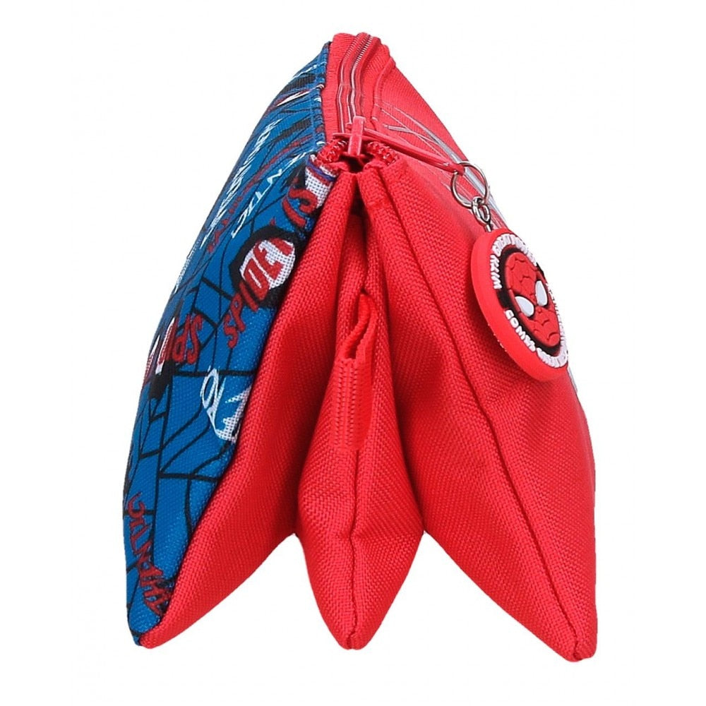 Spider man Pencil case 2 zip 3 pockets