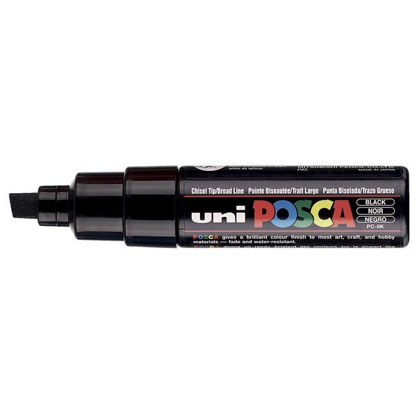 Posca Paint Markers - 8Mm Chisel Black