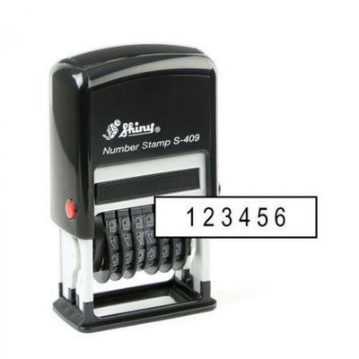 Shiny Self-Inking Number Stamp 6 Digit