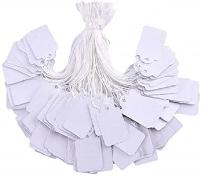 White Lables With String 28X38Mm X 100Pcs