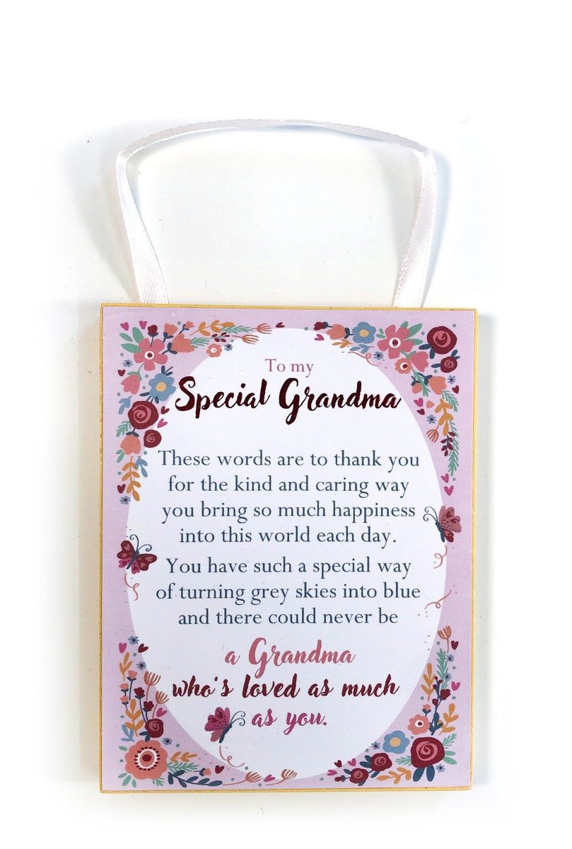PLAQUE WITH RIBBON - Grandma