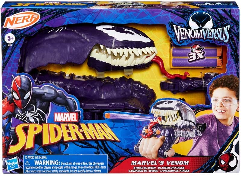 Hasbro Marvel Spider-Man VenomVersus Marvel's Venom Strike Blaster NERF