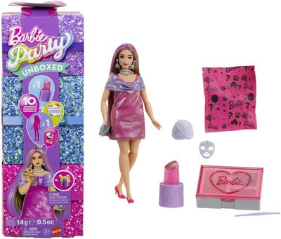 Barbie Party Unboxed Glam Party Series Pink Sparkle Doll with Accessories