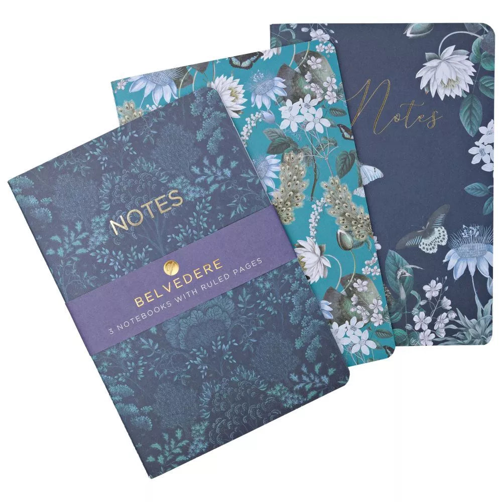 A Beautiful Set Of Three A5 Notebooks
