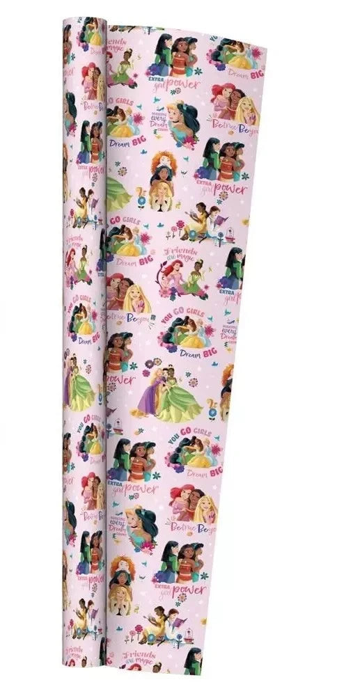 Disney Princess Character Print Gift Wrap 69cm x 2m