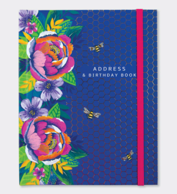 Floral - Bees Notebook - Address and Birthday Book