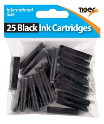 Bag x25 Black Ink Cartridges