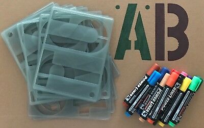 Lettering Stencil 20Pcs 6 Inch