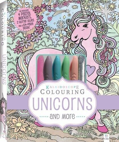 Pastel Colouring Kit Unicorns And More