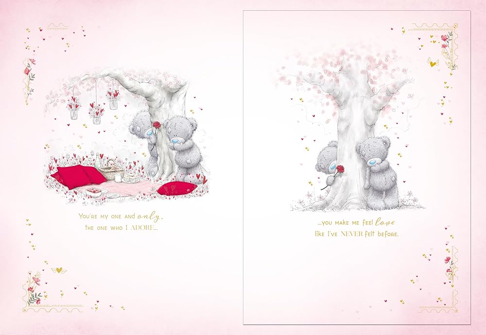 Bears On Blanket One I Love Luxury Boxed Large Handmade Valentine's Day Card