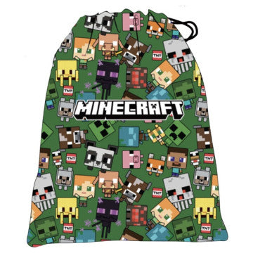 Minecraft Faces Lunch Bag 30cm - String bag