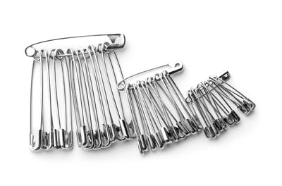 Steel Safety Pins Assorted Sizes X30 Pcs