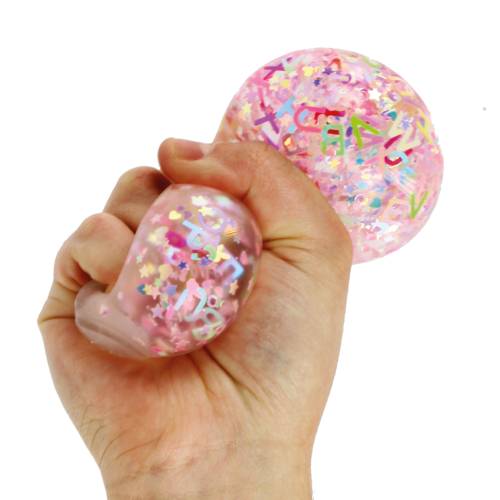 Alphabet Glitter Ball - x 1 ball