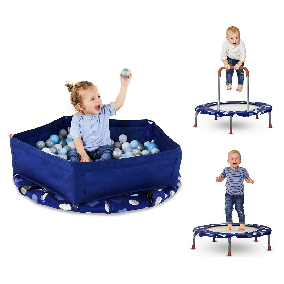 Activity Center 3 In 1 Trampoline & Ballpit 90Cm