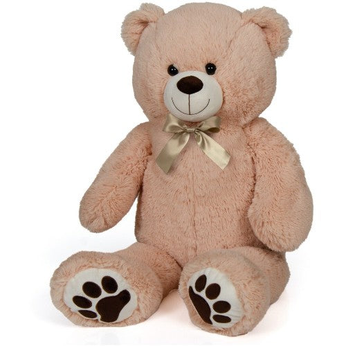 Standing Beige Teddy Bear With Bow 60cm