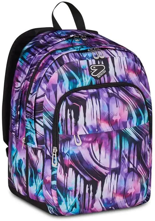 Zaino Seven The Double Pro XXL Detach Royal Violet with Wireless Earphones - Bag only- 2 large compartments fit A4 - 2 in 1 bag