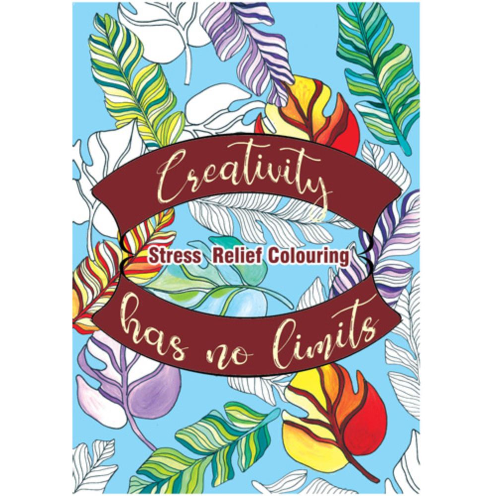 Adult colouring book stress relief colouring - has no limits