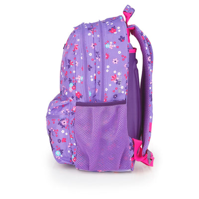 School Bag 2 Zip Fit A4 Purple