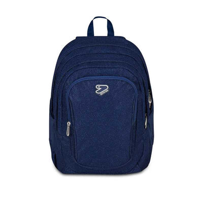 Seven Zaino Tech Shiny Glitter Blu Backpack 29 Ltrs - 2 large compartments fit a4