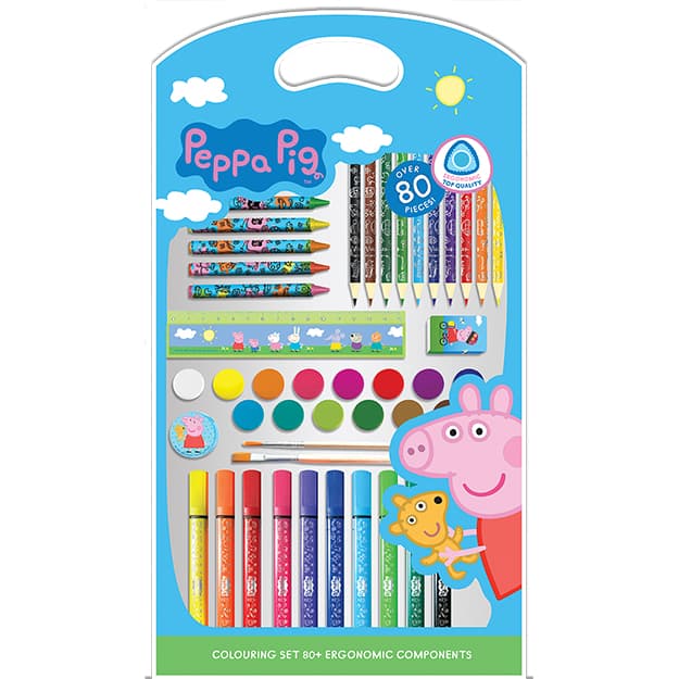 Peppa Pig Colouring Set X 80 Pcs +