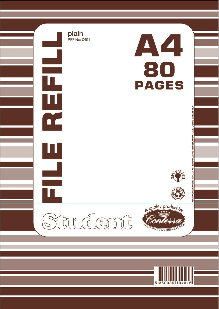 Plain A4 File Refill 80Pgs