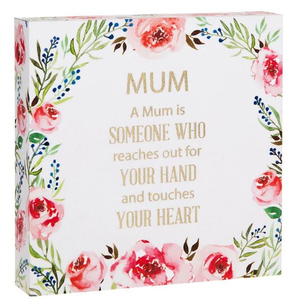 Fleur Square Plaque Mum