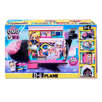 Lol Surprise Omg Remix 4-In-1 Plane Playset
