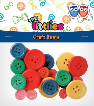 Wooden Buttons 8X23\17\11Mm - 24Pcs