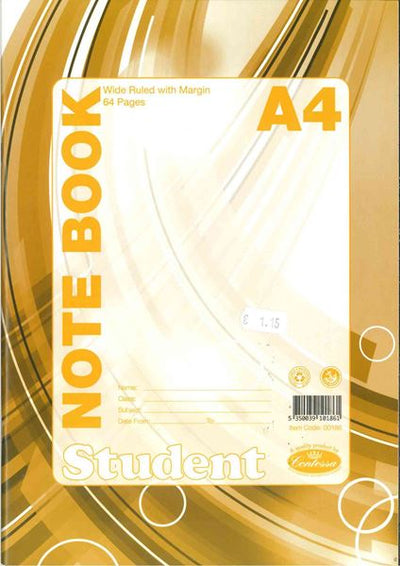 Notebook A4 Wide Ruled 64 Pages