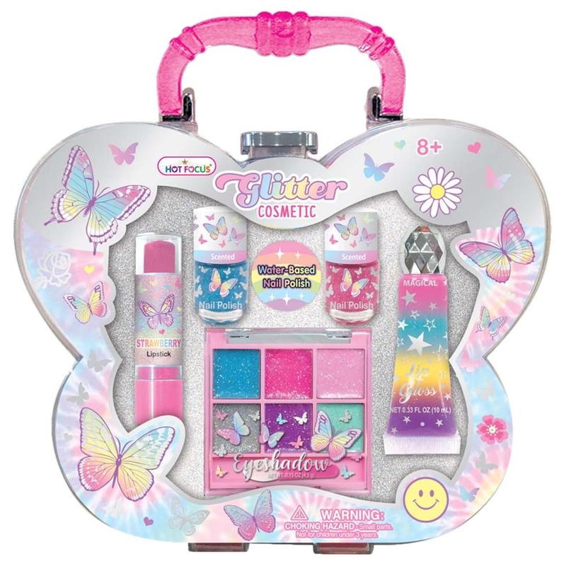 Glitter Cosmetic Case Butterfly