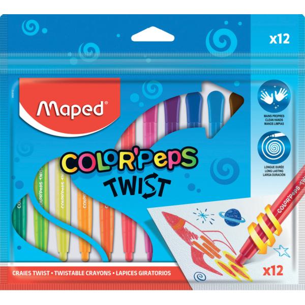 Twistable Crayons X12 Colour Peps Twist
