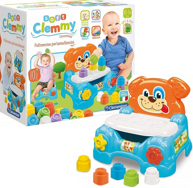 Clemmy - Baby Blue Seat With Soft Blocks