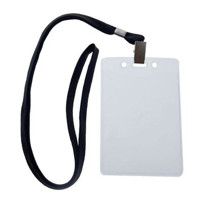 Vertical Transparent Badge With Cord 54×82 Mm