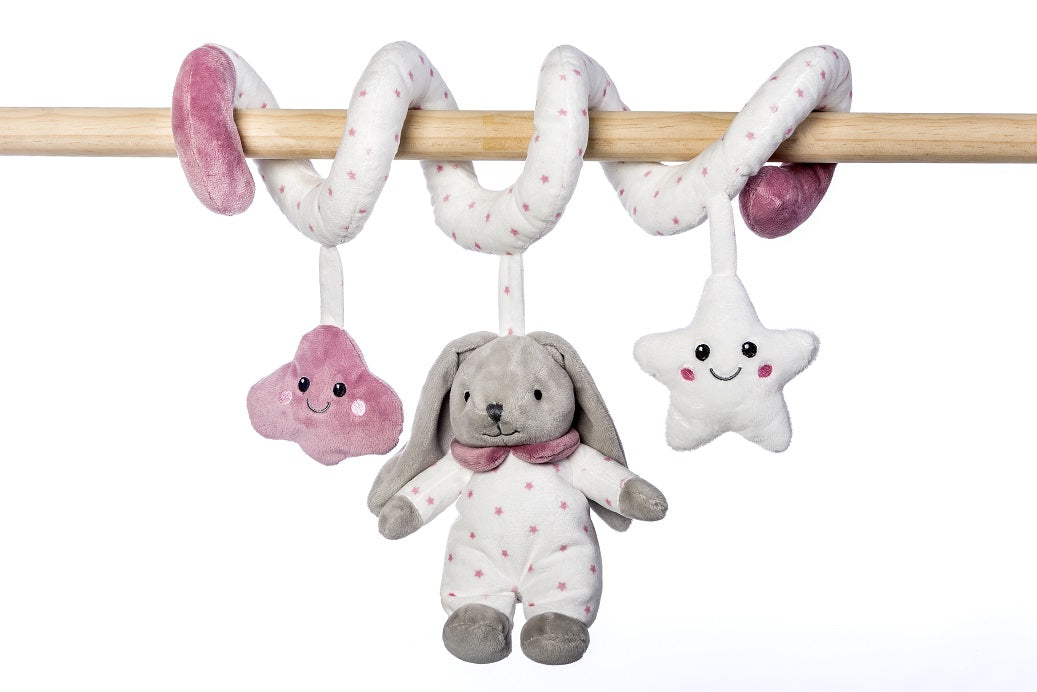 Bunny Stars Spiral Pink