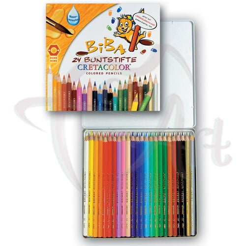 Cretacolor - Aqua Pencil Colours - 24 Colors - Tin Box