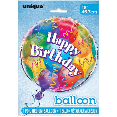 Happy Birthday Rainbow Foil Ballon 18"