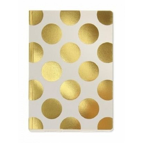Note Book A5 - Gold Polka Lined Note Book